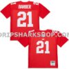 Mens Mitchell And Ness Tiki Barber Red New York Giants 2004 Legacy Replica Jersey