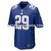 NFL24ace2G05-c0610b Mens Nike Tyrone Tracy Jr Royal New York Giants Team Game Jersey
