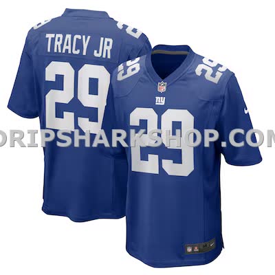Mens Nike Tyrone Tracy Jr Royal New York Giants Team Game Jersey