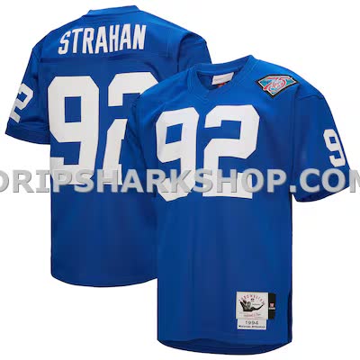 Mens Mitchell And Ness Michael Strahan Royal New York Giants 1994 Authentic Throwback Retired Player Jersey