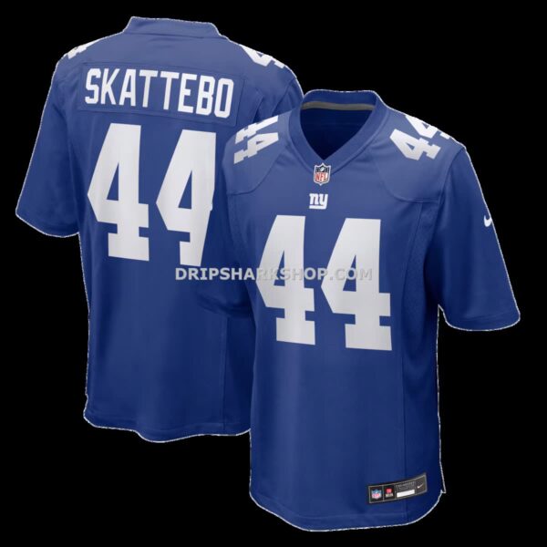 Mens Nike Cam Skattebo Royal New York Giants Team Game Player Jersey