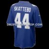 Mens Nike Cam Skattebo Royal New York Giants Team Game Player Jersey