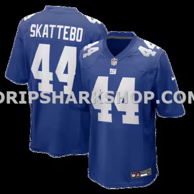 Mens Nike Cam Skattebo Royal New York Giants Team Game Player Jersey