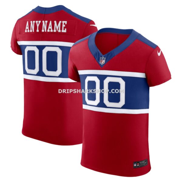 NFL24cb12G04-770c10 Mens Nike Red New York Giants Alternate Vapor Fuse Elite Custom Jersey