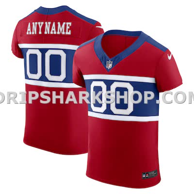 Mens Nike Red New York Giants Alternate Vapor Fuse Elite Custom Jersey
