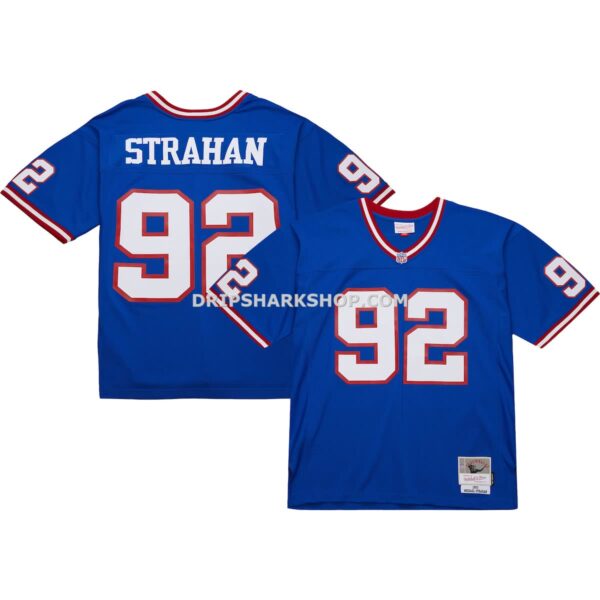 Mens Mitchell And Ness Michael Strahan Royal New York Giants Big And Tall 1993 Retired Player Replica Jersey