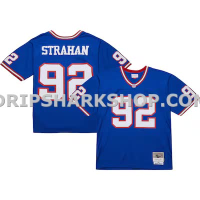 Mens Mitchell And Ness Michael Strahan Royal New York Giants Big And Tall 1993 Retired Player Replica Jersey