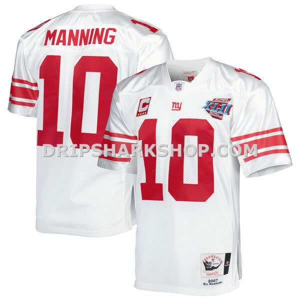 Mens Mitchell And Ness Eli Manning White New York Giants 2007 Authentic Throwback Retired Player Jersey Pi5059000