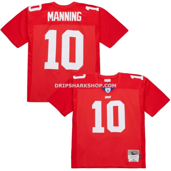 Mens Mitchell And Ness Eli Manning Red New York Giants 2004 Legacy Replica Jersey