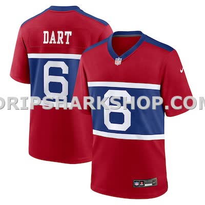 Mens Nike Jaxson Dart Red New York Giants Alternate Century Red Game Jersey