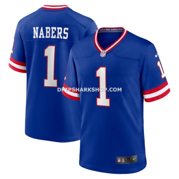 Mens Nike Malik Nabers Royal New York Giants Game Player Jersey