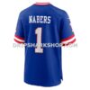 Mens Nike Malik Nabers Royal New York Giants Game Player Jersey
