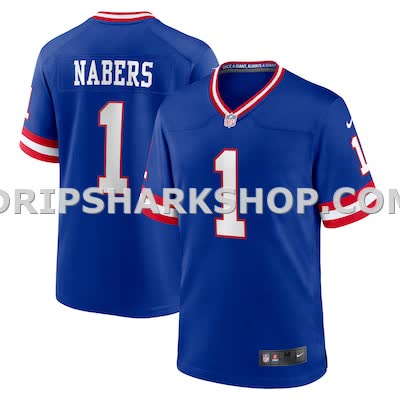 Mens Nike Malik Nabers Royal New York Giants Game Player Jersey