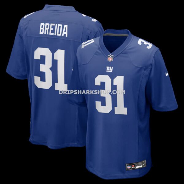 Mens Nike Matt Breida Royal New York Giants Game Jersey