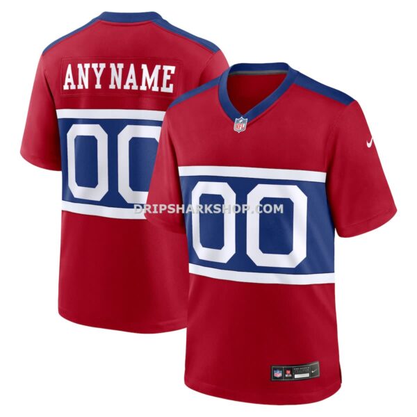 Mens Nike Century Red New York Giants Alternate Game Custom Jersey