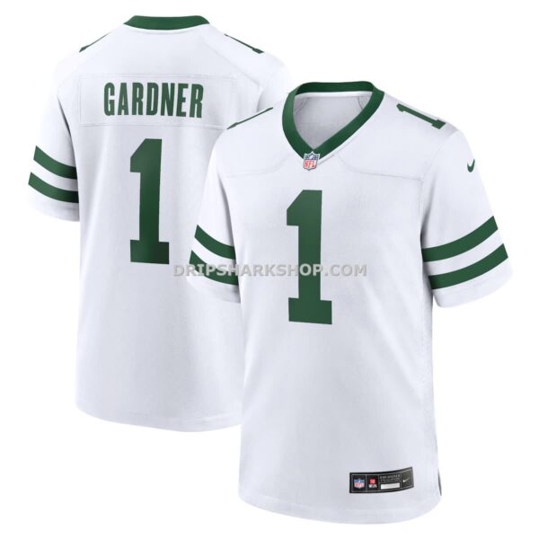 Mens Nike Ahmad Sauce Gardner Legacy White New York Jets Game Jersey