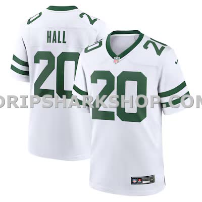 Mens Nike Breece Hall Legacy White New York Jets Game Jersey