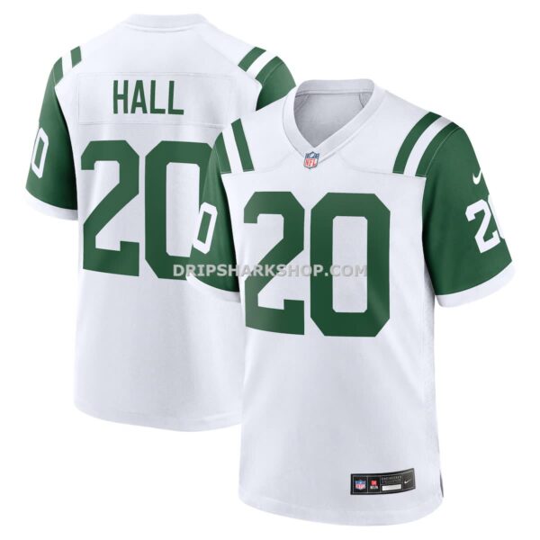 Mens Nike Breece Hall White New York Jets Classic Alternate Game Jersey