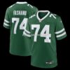 Mens Nike Olu Fashanu Gotham Green New York Jets Player Game Jersey