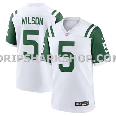 Mens Nike Garrett Wilson White New York Jets Classic Alternate Game Jersey