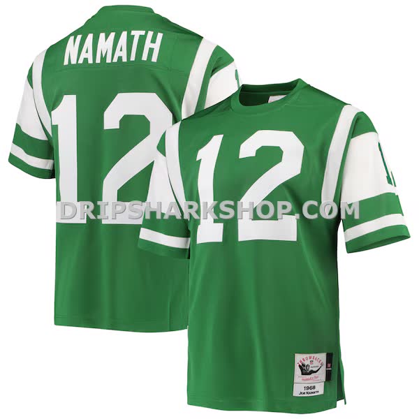 Mens Mitchell And Ness Joe Namath Green New York Jets 1968 Authentic Throwback Retired Player Jersey Pi3615000