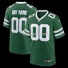 Mens Nike Legacy Green New York Jets Custom Game Jersey