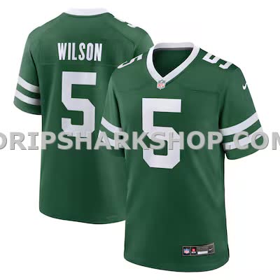 Mens Nike Garrett Wilson Legacy Green New York Jets Game Jersey
