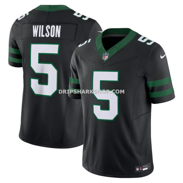 Mens Nike Garrett Wilson Legacy Black New York Jets Alternate Vapor Fuse Limited Jersey