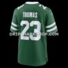 Mens Nike Azareyeh Thomas Legacy Green New York Jets Team Game Jersey