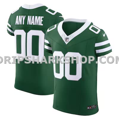 Mens Nike Legacy Green New York Jets Vapor Fuse Elite Custom Jersey