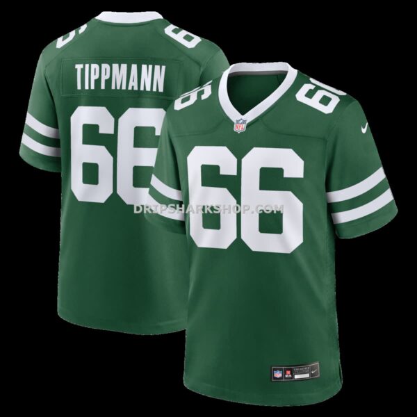 Mens Nike Joe Tippmann Legacy Green New York Jets Team Game Jersey
