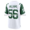 NFL255bd0G06-fe616d Mens Nike Quincy Williams White New York Jets Alternate Game Jersey