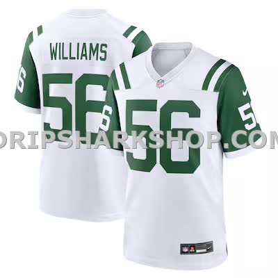 Mens Nike Quincy Williams White New York Jets Alternate Game Jersey