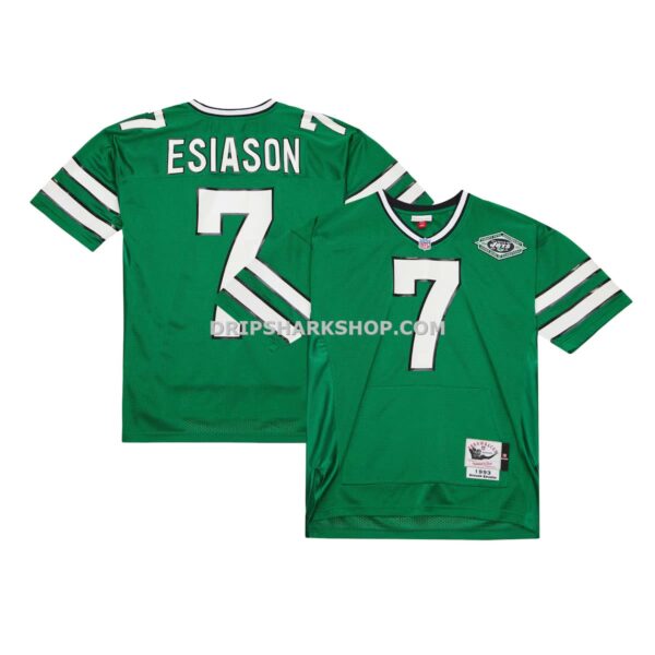 Mens Mitchell And Ness Boomer Esiason Kelly Green New York Jets 1993 Authentic Retired Player Pocket Jersey