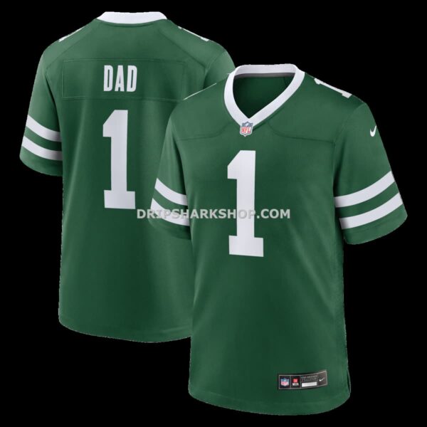 NFL2563a1G04-7c14fd Mens Nike Legacy Green New York Jets Number 1 Dad Game Jersey