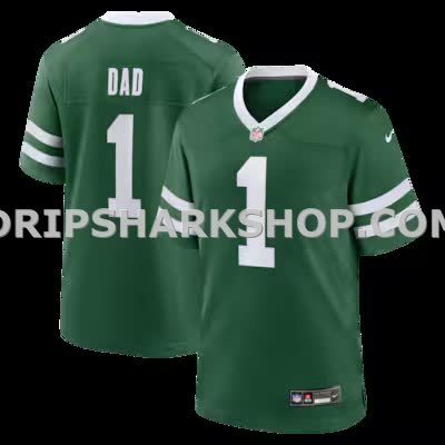 Mens Nike Legacy Green New York Jets Number 1 Dad Game Jersey