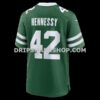 Mens Nike Thomas Hennessy Legacy Green New York Jets Team Game Jersey