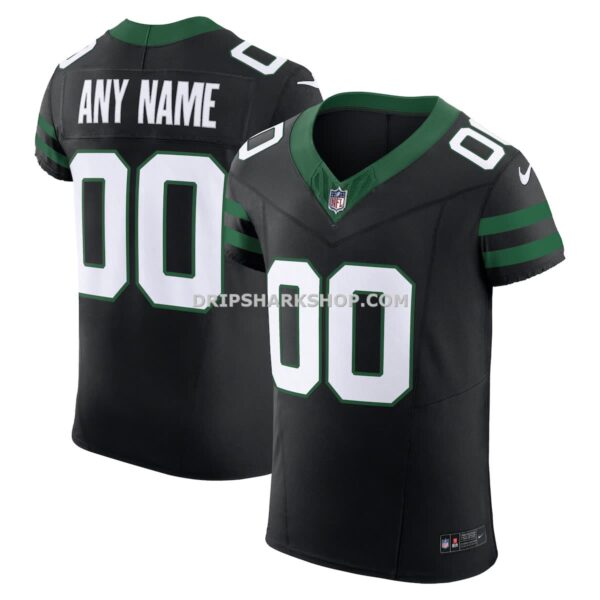NFL25812dG04-90d995 Mens Nike Legacy Black New York Jets Alternate Vapor Fuse Elite Custom Jersey