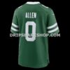 Mens Nike Braelon Allen Legacy Green New York Jets Game Jersey
