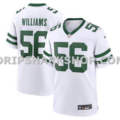 Mens Nike Quincy Williams Legacy White New York Jets Game Jersey