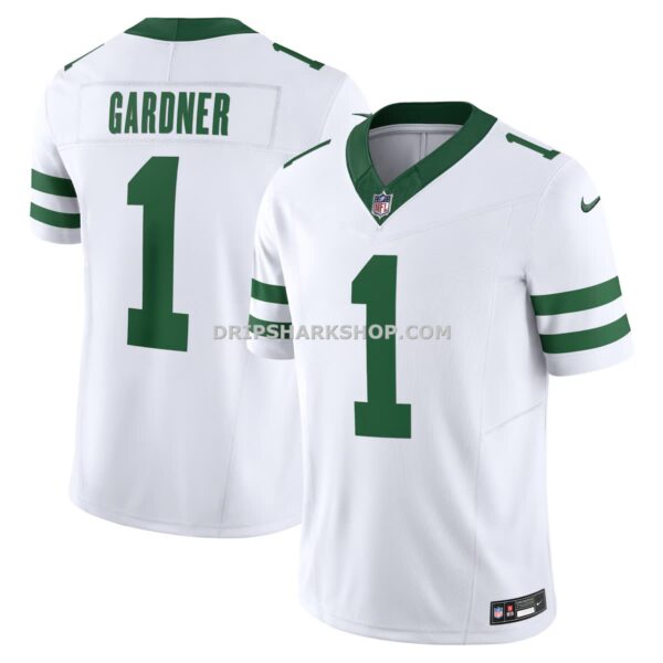 Mens Nike Ahmad Sauce Gardner Legacy White New York Jets Vapor Fuse Limited Jersey
