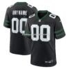 Mens Nike Legacy Black New York Jets Alternate Custom Game Jersey