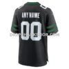 Mens Nike Legacy Black New York Jets Alternate Custom Game Jersey