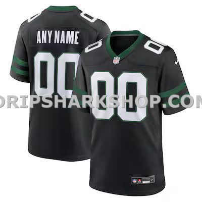 Mens Nike Legacy Black New York Jets Alternate Custom Game Jersey
