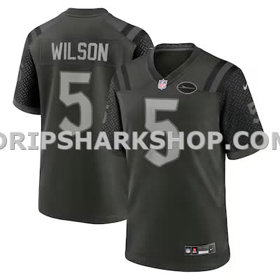 Mens Nike Garrett Wilson Gotham Green New York Jets 2025 Rivalries Collection Game Jersey