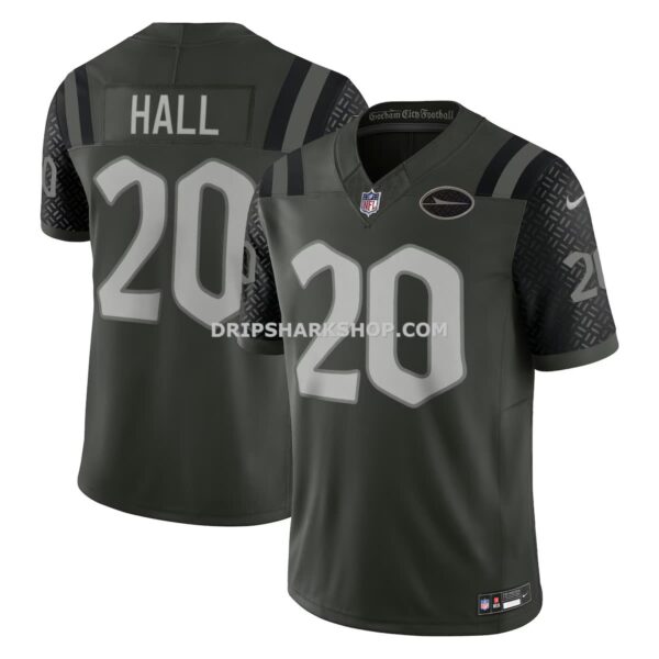 Mens Nike Breece Hall Gotham Green New York Jets 2025 Rivalries Collection Limited Jersey