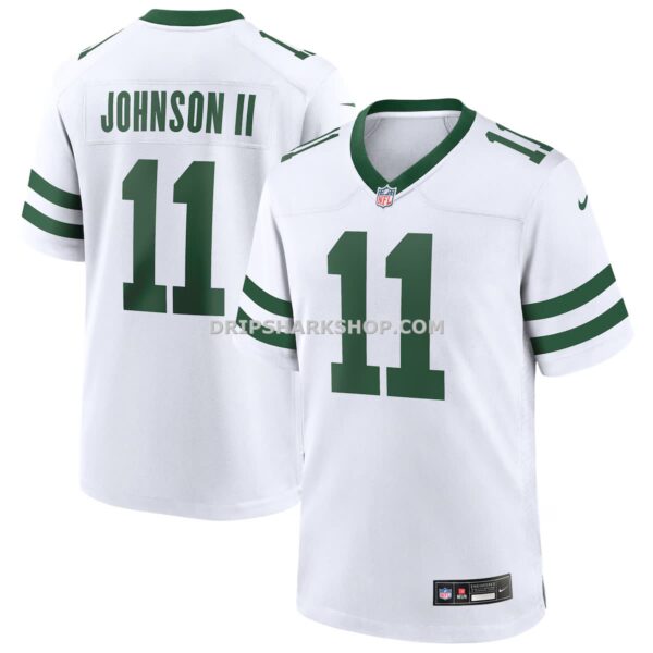 Mens Nike Jermaine Johnson Ii Legacy White New York Jets Game Jersey