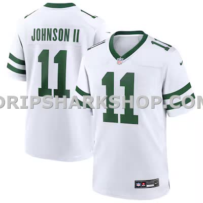 Mens Nike Jermaine Johnson Ii Legacy White New York Jets Game Jersey