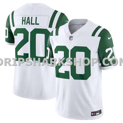 Mens Nike Breece Hall White New York Jets Classic Alternate Vapor Fuse Limited Jersey