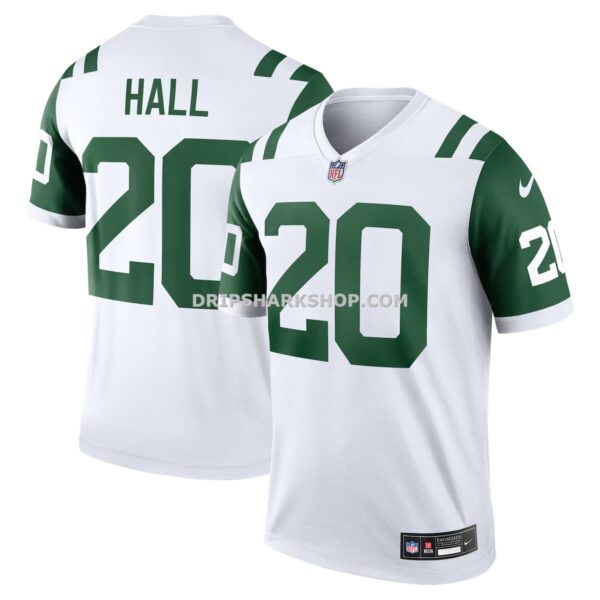 NFL25b840G04-ab0143 Mens Nike Breece Hall White New York Jets Legend Player Performance Top